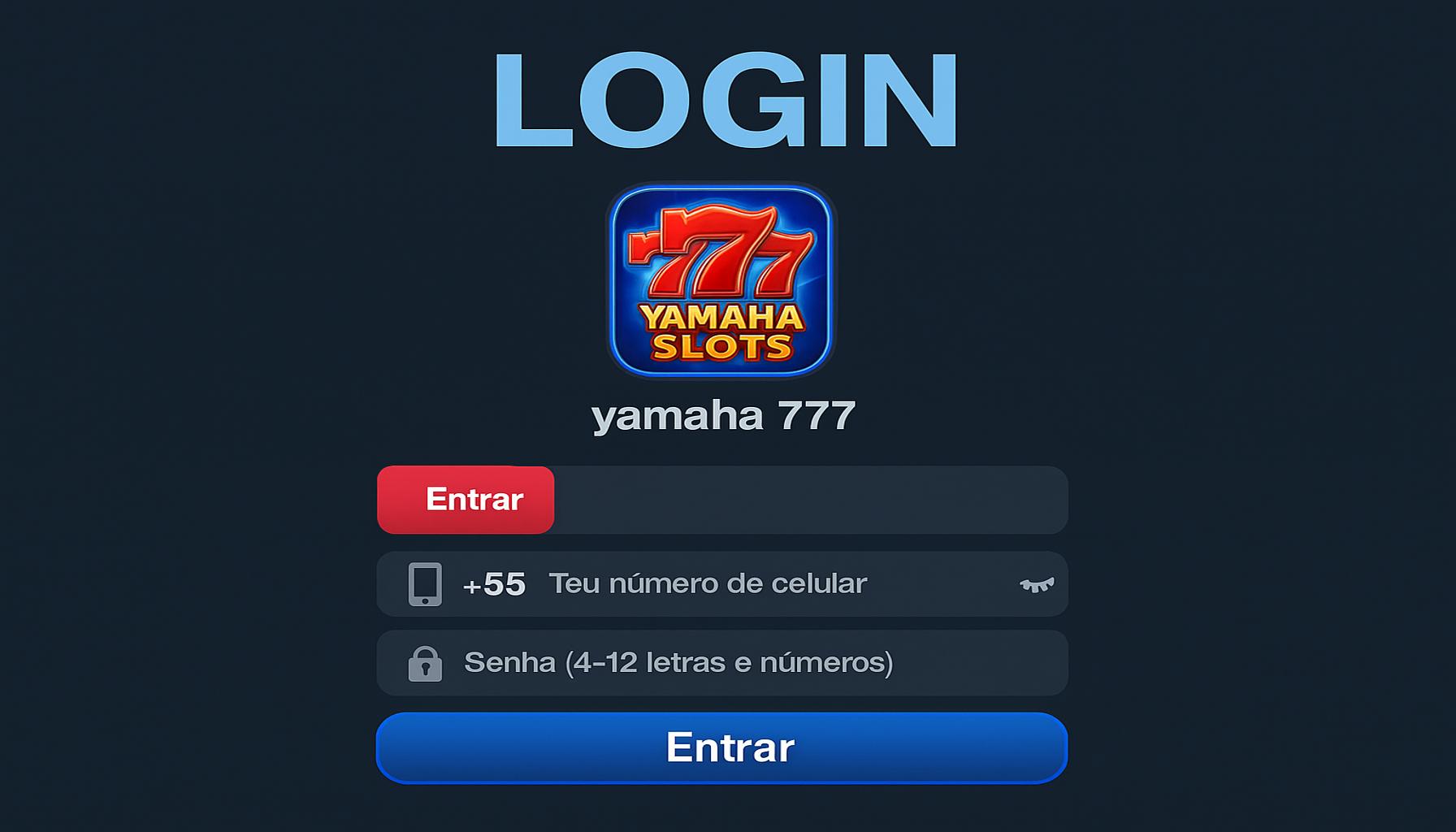 Login no Cassino YAMAHA777